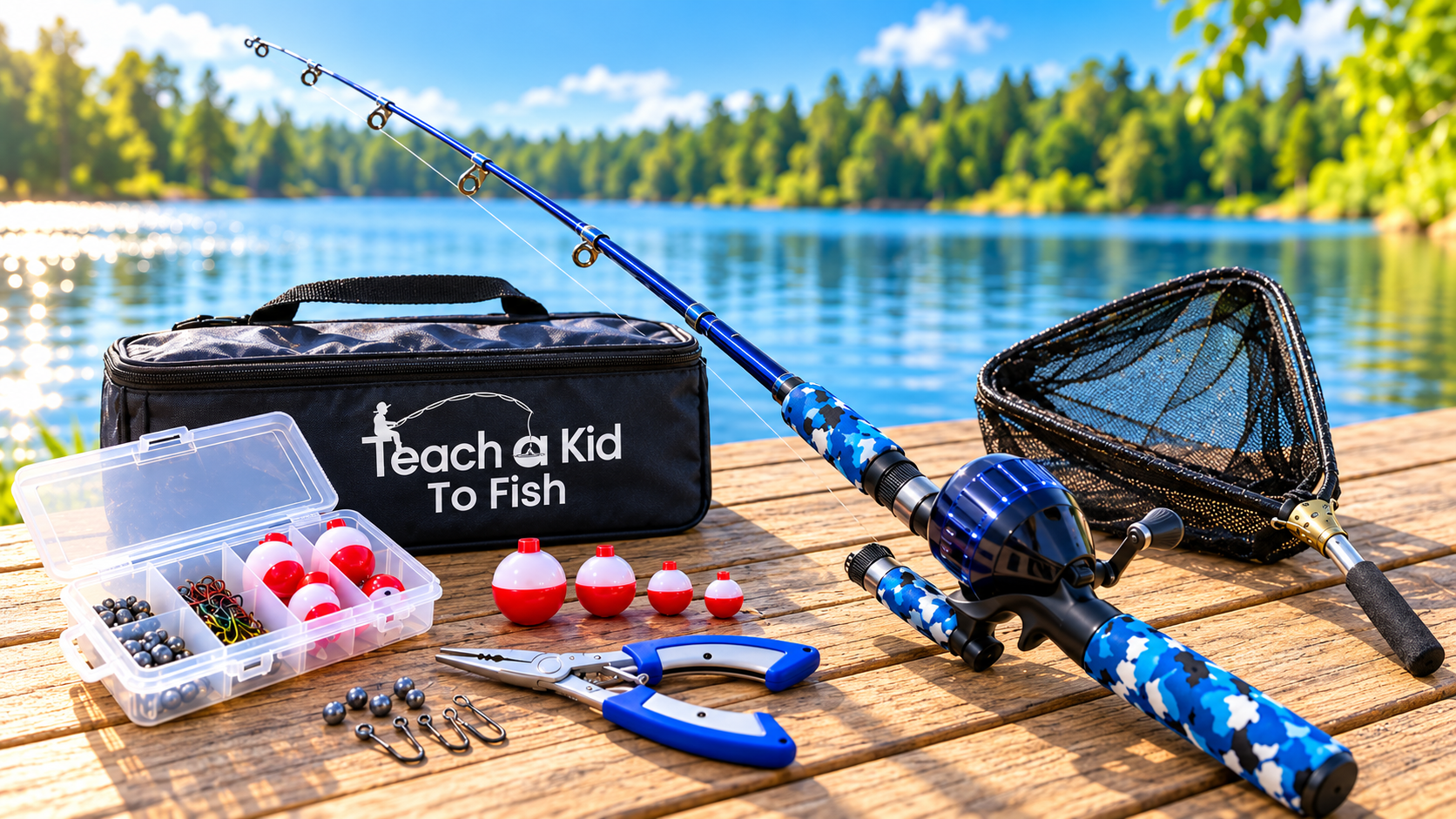 Hot dogs and corn as beginner-friendly fishing bait for kids.